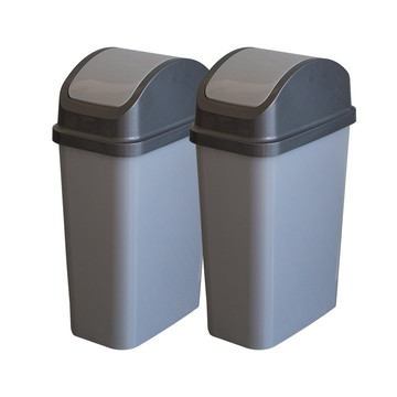 KEYWAY 搖蓋垃圾桶45L(2入)附蓋垃圾桶C345