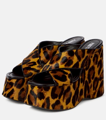 Paris Texas Mara 135 leopard-print platform sandals