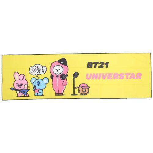 夏用 ひんやりタオル クールロングタオル BT21 イエロービート 丸眞 LINE FRIENDS