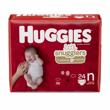 Unisex Baby Diaper Huggies  Little Snugglers Newborn Disposable Heavy Absorbency 24 Count by Kimberly Clark