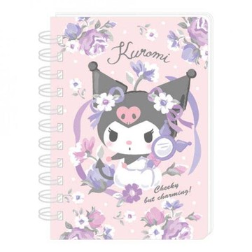 小禮堂 Sanrio 三麗鷗 酷洛米 100k線圈筆記本 (花朵款)