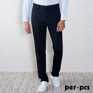 per-pcs 品味休閒彈性合身平面西褲_黑色(PS2152)