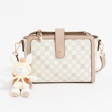 PLAYBOY - 斜背包  Wool & Whimsy系列 - 卡其色