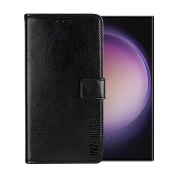 IN7 瘋馬紋 Samsung S23 Ultra (6.8吋) 錢包式 磁扣側掀PU皮套 吊飾孔 手機皮套保護殼