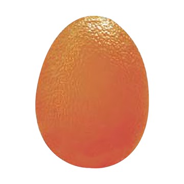 R&R 手部握力球 硬 橢圓型 強化手部肌肉 提升抓握力 輕巧便攜  橘  1個