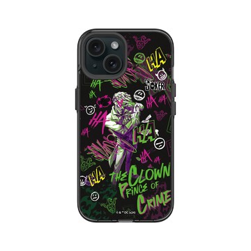iPhone 15 Clear 酷墨灰 - Joker - 小丑貼紙款
