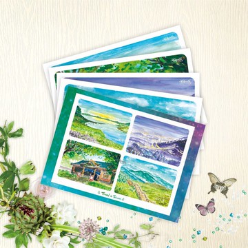 【台灣風景專區】旅行臺灣系列 明信片 旅遊 紀念品 台灣特色插畫