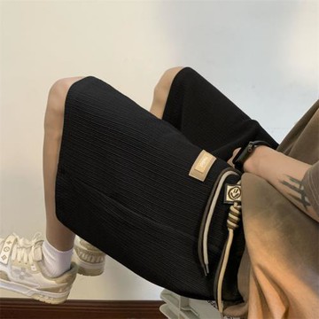 冰絲短褲男士夏季薄款速干運動五分褲大碼直筒休閑中褲5分男褲子