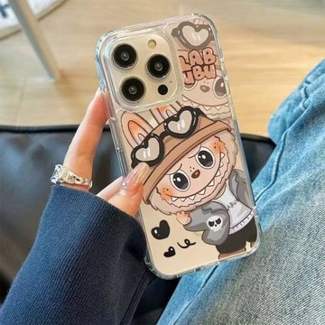 愛心墨鏡拉布布適用三星s24ultra手機殼硅膠磁吸s23/s22+經典潮玩s21/s20fe可愛呆萌note20防摔a15a55a54a05s