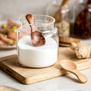 原木小木勺茶勺迷你茶匙調料勺短柄小勺子日式家用雜糧勺冰激凌勺