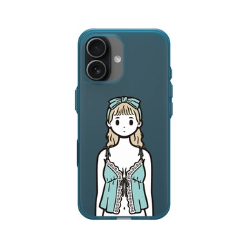 iPhone 17 Clear (相機按鈕) 夜幕藍 - Contemporary Tokyo - 蕾絲