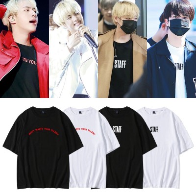 都内で Ｔシャツ BTS TEAM M V テヒョン テテ ブラック アイドル