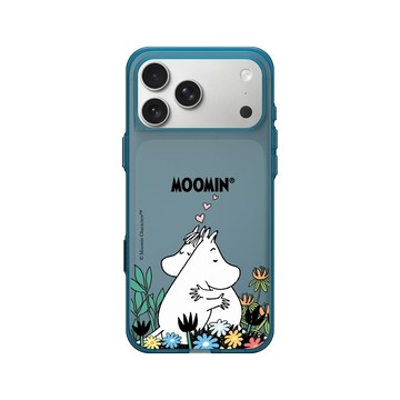 iPhone 17 Pro Max Clear (相機按鈕) 夜幕藍 - Moomin - Moomin＆歌妮-擁抱