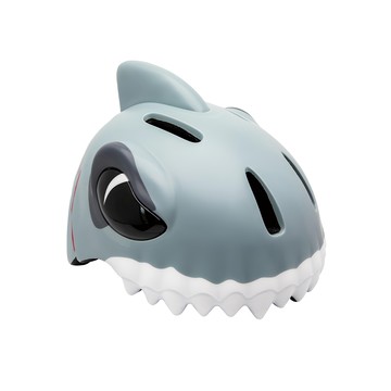 crazy SAFETY 3D 恐龍造型 兒童騎乘專用安全帽 吸震泡棉內飾 輕巧堅固外殼 三段式LED夜間警示燈  灰鯊魚  1個  255g