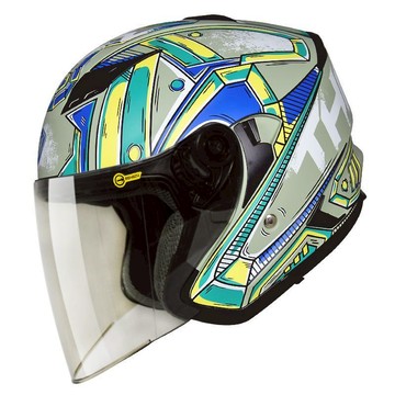 THH 安全帽 T560N 裝甲ARMOR 平光牛油果綠/碧綠 內墨鏡 金屬排齒扣 抗UV400 通風設計 全可拆 半罩