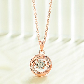 【巴黎精品】現貨+預購 925純銀項鍊鋯石吊墜-莫比烏斯靈動女飾品4款a1cj10