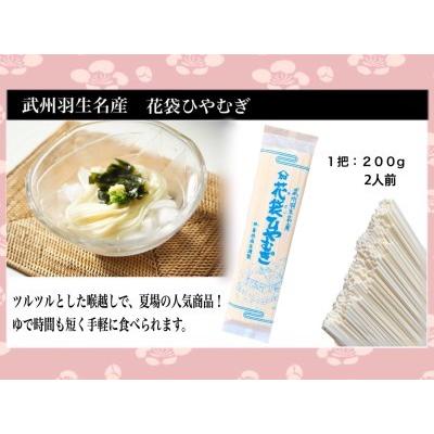 ふるさと納税 明治六年創業　武州羽生名産　「花袋ひやむぎ」　40人前(200g×20入) 埼玉県羽生市