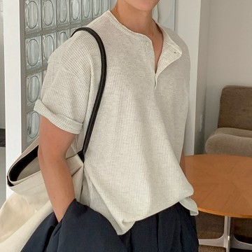 【Metanoia】🇰🇷韓製 亨利領短袖T恤