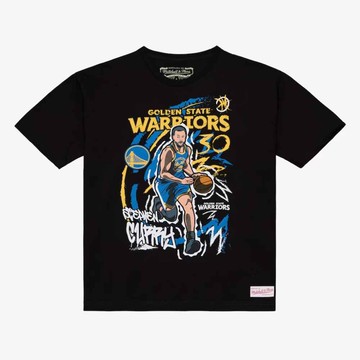M&N CHALKED UP 粉筆塗鴉 短袖上衣 勇士隊 Stephen Curry