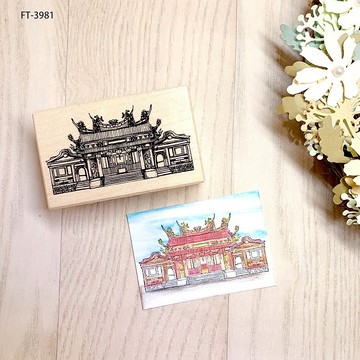 楓木印章-廟宇建築 FT-3981