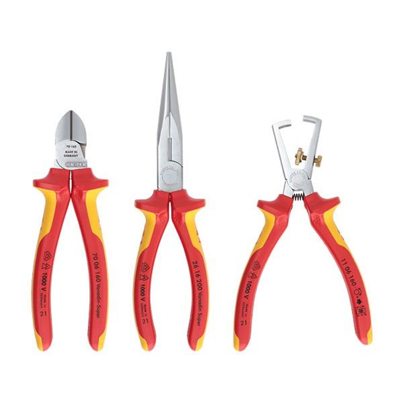 KNIPEX 絶縁電工セット 3本組 003130BKV03 クニペックス 工具セット