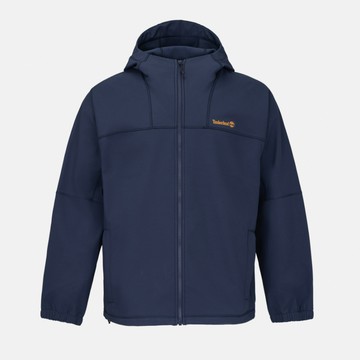 Timberland 男款靛藍色寬版防潑水軟殼連帽外套｜0YHTZAIJ