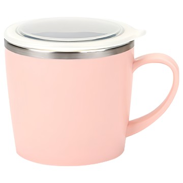 Dailylike BONBON 不鏽鋼水杯 含蓋  蜜桃粉  250毫升  1個