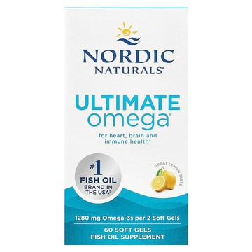 Nordic Naturals, Ultimate Omega，檸檬味，60 粒軟膠囊（每粒軟膠囊 640 毫克）