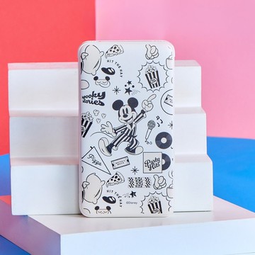 Disney經典-黑白電影派對雙線快充10000mAh行動電源