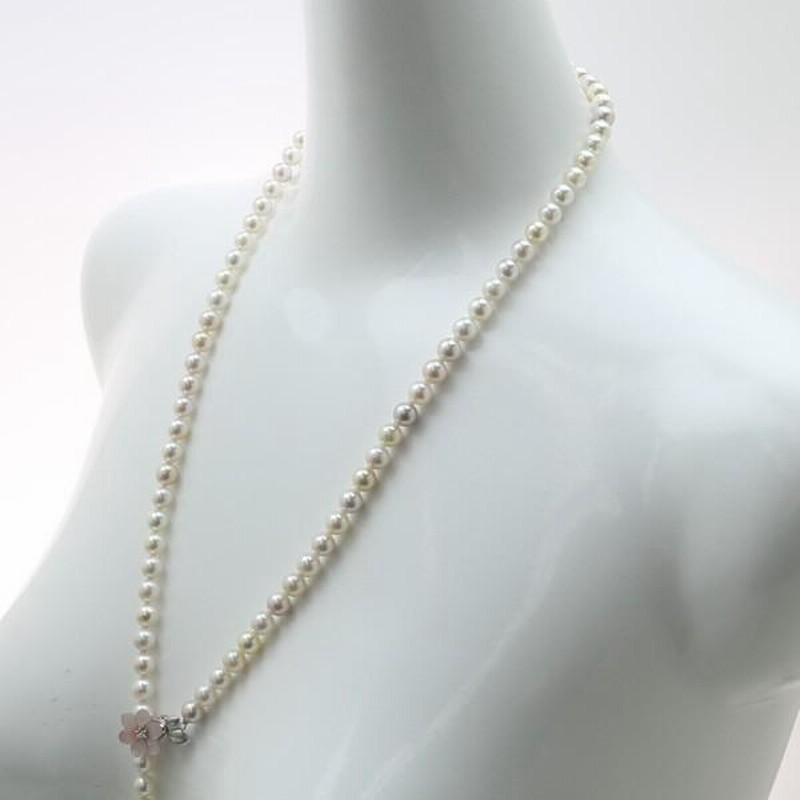 【超美品】Tasaki6.5-7mmロングネックレス約133cm シルバー