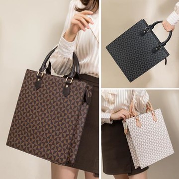 2025秋新款女士手提公文包OL職業商務通勤簡約方形大容量單肩包潮