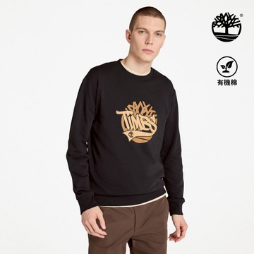 男款黑色休閒圓領上衣|A6NM7001