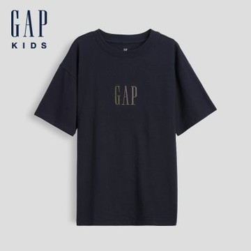 【GAP】兒童寬鬆版Gap LogoT恤-海軍藍(915225)