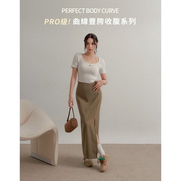 AIR SPACE LADY PRO級曲線豐胯西裝長裙(黑/咖啡) 女裝 現貨