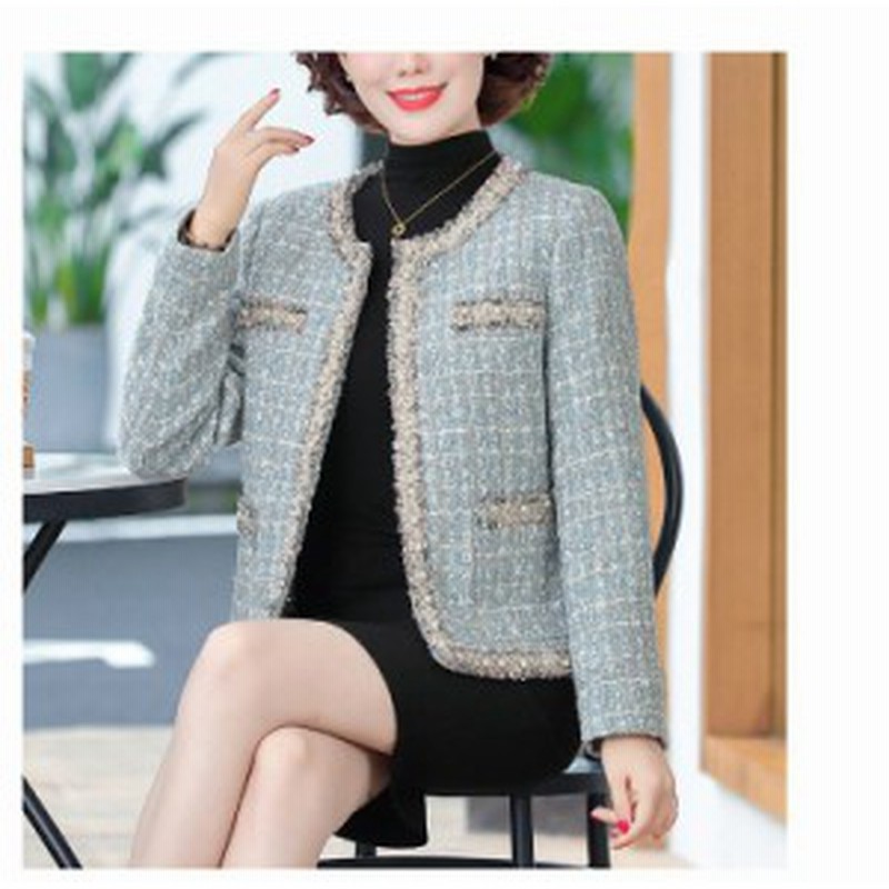 パールツイードジャケット レディース パールビジュー大きいサイズ ノーカラー ウール 入学式 卒業式 セレモニー 結婚式 きれいめ ピンク 通販 Lineポイント最大1 0 Get Lineショッピング