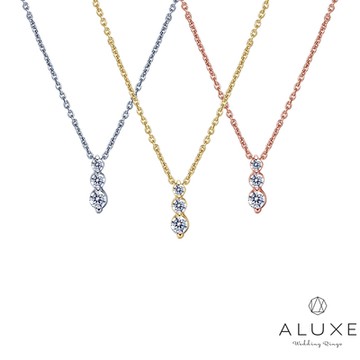 ALUXE 亞立詩 18K金 鑽石項鍊 優雅冰晶 NN0686
