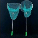 現貨免運 不繡綱雙框撈網 捕貓網捕魚網..魚塭捕貓專用撈網 框直徑40公分桿4尺長，網目5元銅板大 有方型 園型兩種尺寸