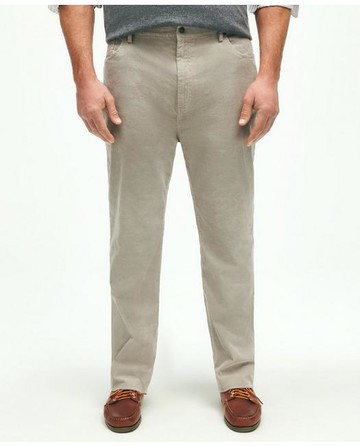 Brooks Brothers Men's Big & Tall Five-Pocket Stretch Corduroy Cotton Pants | Natural | Size 48 32