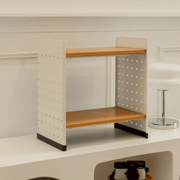 【H&R安室家】桌上收納書架 鐵板置物架 OA145