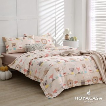 HOYACASA 60支萊賽爾天絲涼被-動物森友會-150x180公分