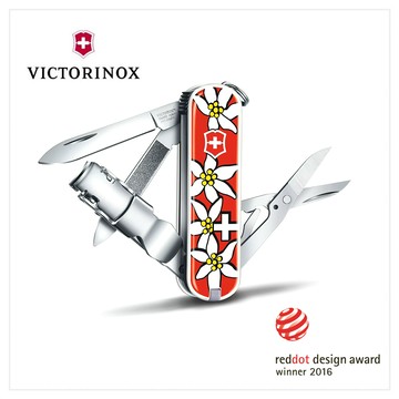 VICTORINOX 瑞士維氏 瑞士刀 Nail Clip 580 8用 65mm 瑞士國花 0.6463.840