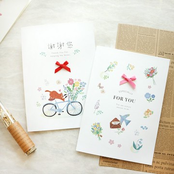 25K蝴蝶結祝福卡 (4圖) SGC-341 感謝卡 祝福卡 特殊卡片