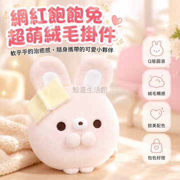桃園出貨✨ 小红书同款飽飽兔公仔掛件可愛少女心絨毛鑰匙扣學生寶包掛飾禮物