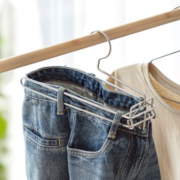 日本 霜山 304不鏽鋼立體通風速乾褲架/晾褲架-3入