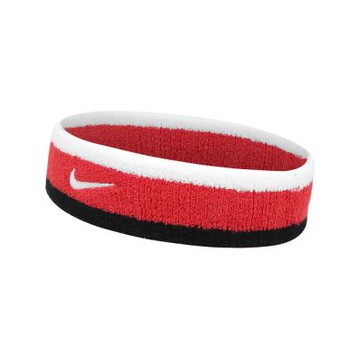 Nike 運動頭帶 Swoosh Headband 紅 黑 吸汗 N000154411-8OS