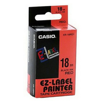 【史代新文具】卡西歐CASIO XR-18RD1紅底黑字標籤帶18m/m×8M