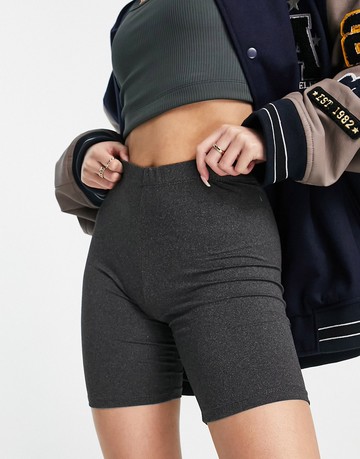 Brave Soul sindy legging shorts in charcoal grey
