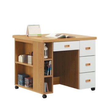 文創集 杜摩卡3.3尺四抽可活動書桌-98x65x76-cm免組