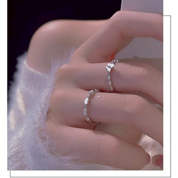 【太妮絲W63】現貨 兩件組 蝴蝶 愛心 仙女 戒指 小眾 質感 氣質 設計感 高級 食指戒