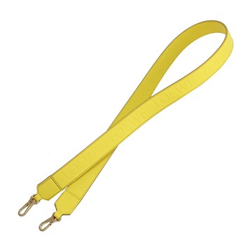 LOEWE 簡約雙面壓紋LOGO替換斜背帶.亮黃 102cm